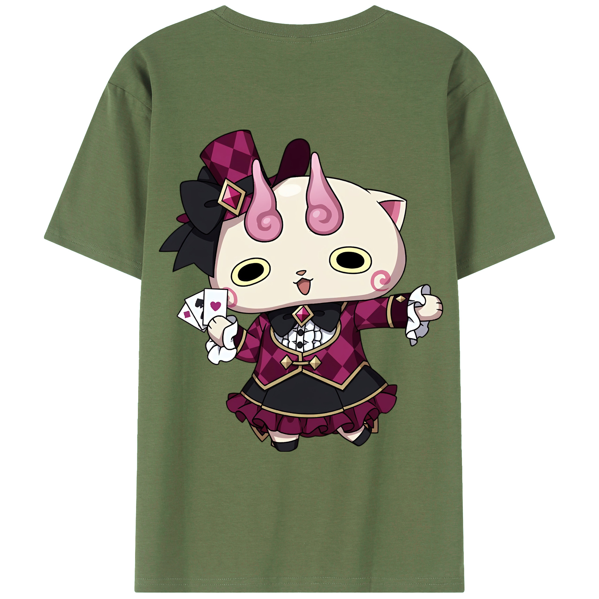 （画像用） 妖怪ウォッチ Yo-kai Watch 綿100％ メンズ半袖Tシャツ（バックプリント） 通気性